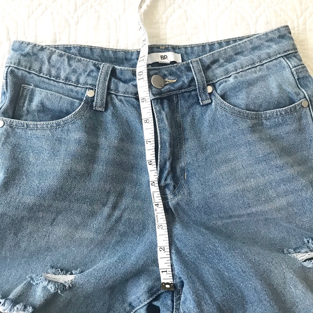 Bp Blue Ripped Distressed High Rise Mom Jeans - Picture 6 of 14